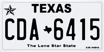 TX license plate CDA6415