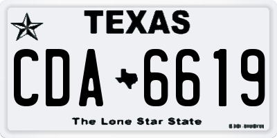 TX license plate CDA6619