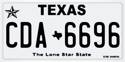 TX license plate CDA6696