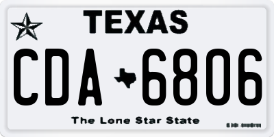 TX license plate CDA6806