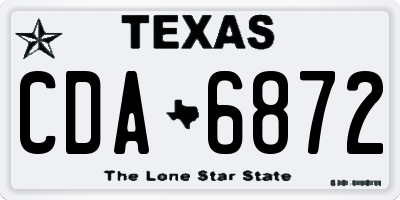 TX license plate CDA6872