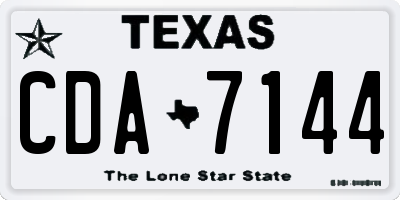 TX license plate CDA7144