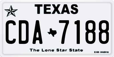 TX license plate CDA7188