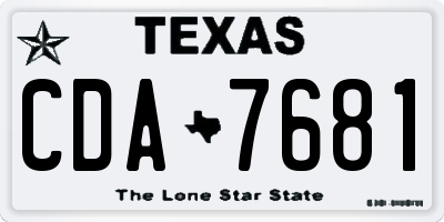 TX license plate CDA7681
