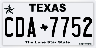 TX license plate CDA7752