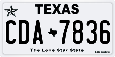 TX license plate CDA7836