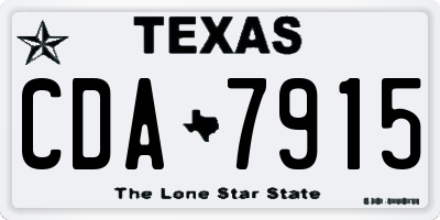 TX license plate CDA7915