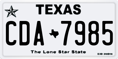TX license plate CDA7985