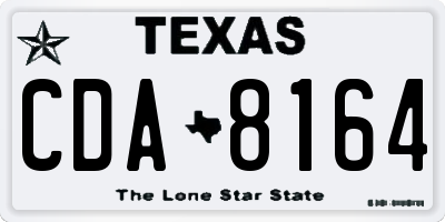 TX license plate CDA8164
