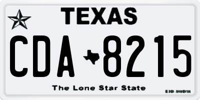 TX license plate CDA8215