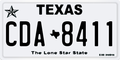 TX license plate CDA8411