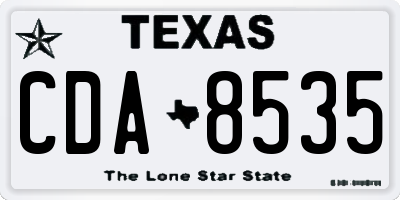TX license plate CDA8535