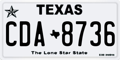 TX license plate CDA8736