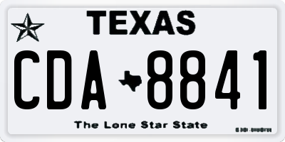 TX license plate CDA8841