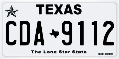 TX license plate CDA9112