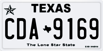 TX license plate CDA9169