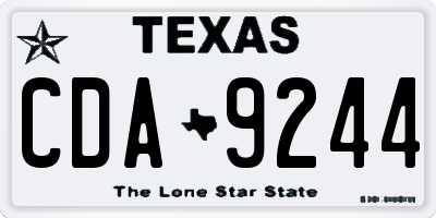 TX license plate CDA9244