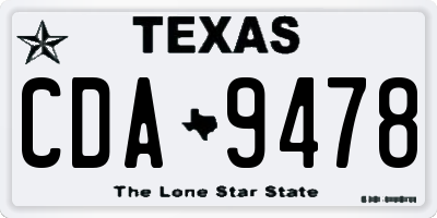 TX license plate CDA9478