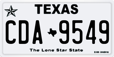 TX license plate CDA9549