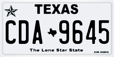 TX license plate CDA9645