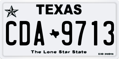 TX license plate CDA9713
