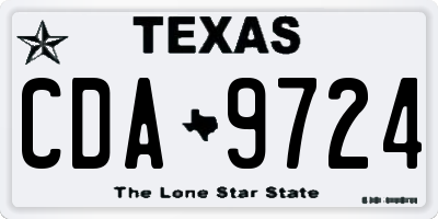 TX license plate CDA9724