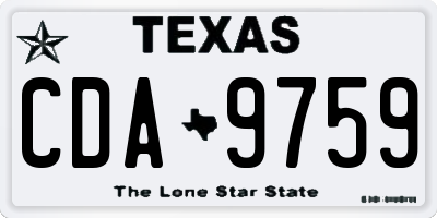 TX license plate CDA9759