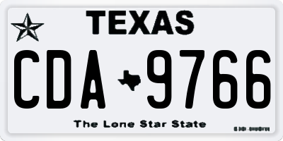 TX license plate CDA9766