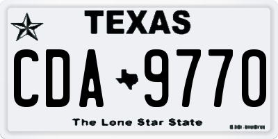 TX license plate CDA9770