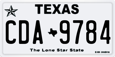 TX license plate CDA9784