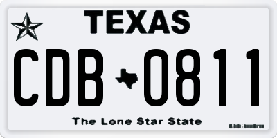 TX license plate CDB0811
