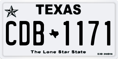 TX license plate CDB1171