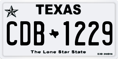 TX license plate CDB1229