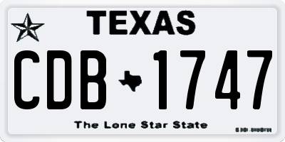 TX license plate CDB1747