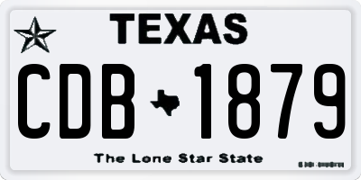 TX license plate CDB1879