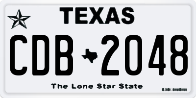 TX license plate CDB2048