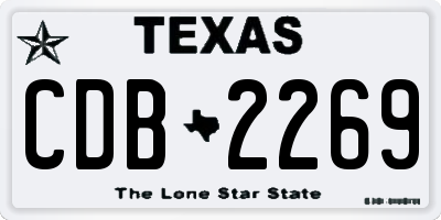 TX license plate CDB2269
