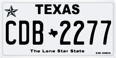 TX license plate CDB2277