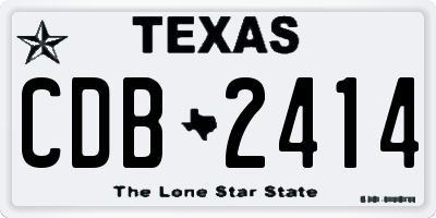 TX license plate CDB2414