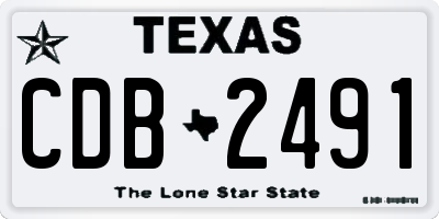 TX license plate CDB2491