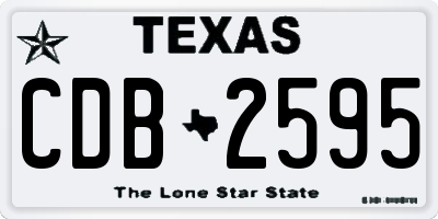 TX license plate CDB2595
