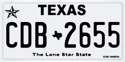TX license plate CDB2655
