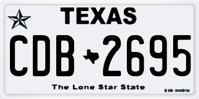 TX license plate CDB2695