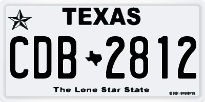 TX license plate CDB2812