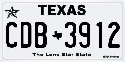 TX license plate CDB3912