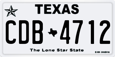 TX license plate CDB4712