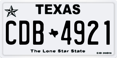 TX license plate CDB4921