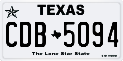 TX license plate CDB5094