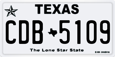 TX license plate CDB5109