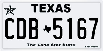 TX license plate CDB5167